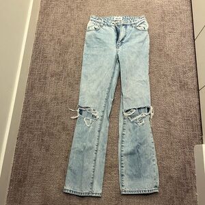 Rollas original high rise straight jeans